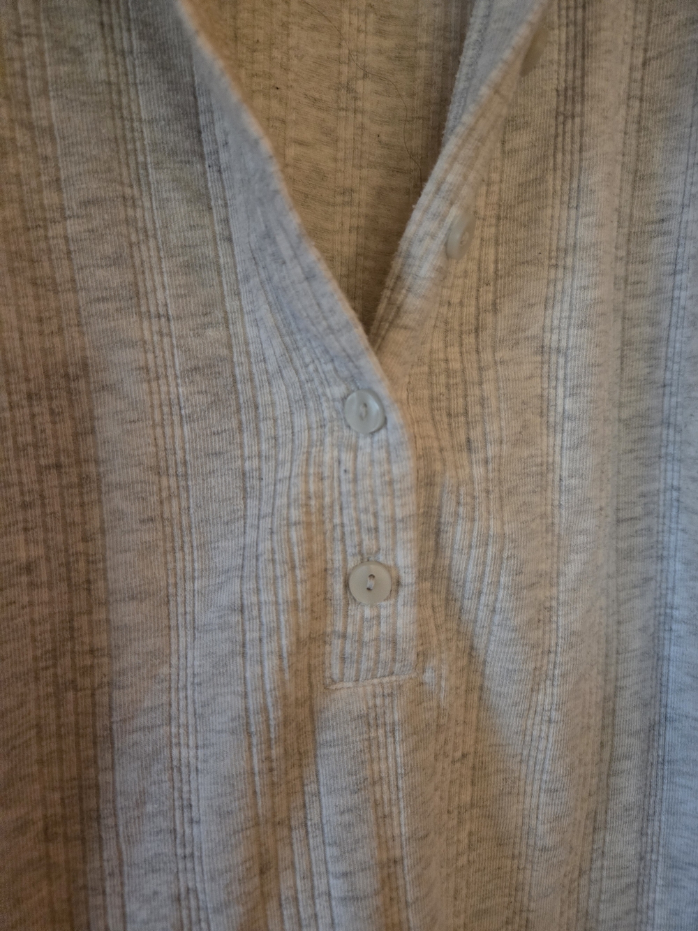 American Eagle Outfitters Light Gray Ribbed Long-Sleeve Top - Picture 2 of 3